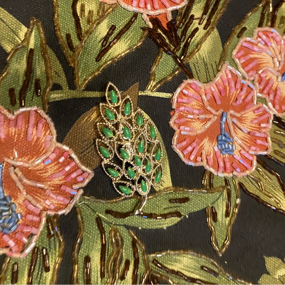 GERRY’S VINTAGE FILAGREE GOLD TONE LEAF BROOCH - Picture 6 of 9
